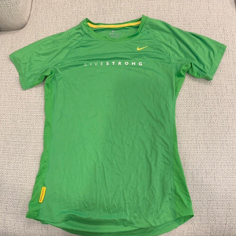 Nike Live Strong Green Womens Dri-Fit shirt - Small